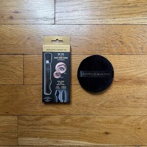 NWT Hollywood Browzer brow-perfector tool & deluxe microfibre beauty puff bundle